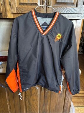 Holloway Black Jacket with Gray Lining and Blue Logo
